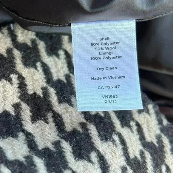 Talbots Brown Tan Houndstooth Skirt Size 14 Plus Career Work Business Office - Picture 6 of 11